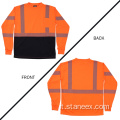 Classe 2 Shirt di sicurezza a maniche lunghe con fondo nero Hivis